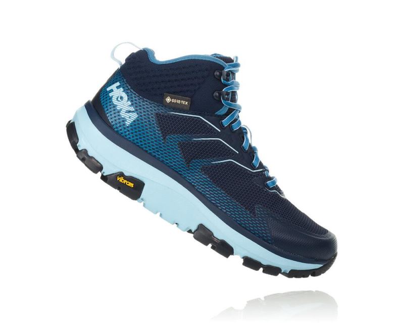 Hoka One One Toa GORE-TEX - Sapatos De Caminhada Mulher Pretas / Luz Turquesa | PT-dj2QfnJ